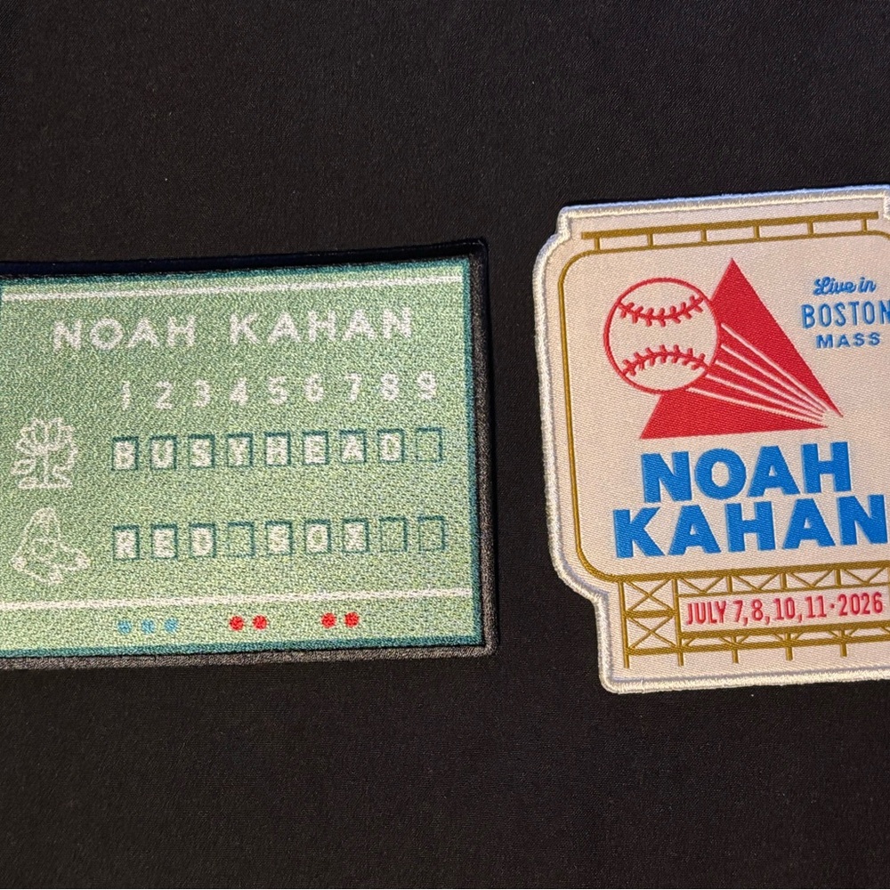 Noah Kahan Tour Fenway Park Patch Set Boston July 2026